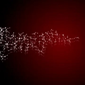 Molecule structure dna and neurons, connected lines with dots, genetic and 写真素材