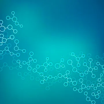 Molecule structure dna and neurons, connected lines with dots, genetic and Stock Photos