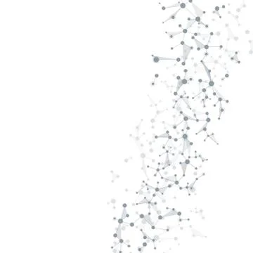 Molecule structure dna and neurons, connected lines with dots, genetic and 스톡 사진