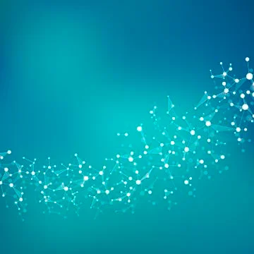 Molecule structure dna and neurons, connected lines with dots, genetic and 스톡 사진