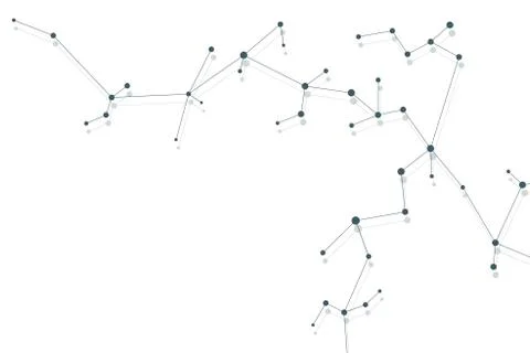 Molecule structure dna and neurons, connected lines with dots, genetic and 스톡 사진