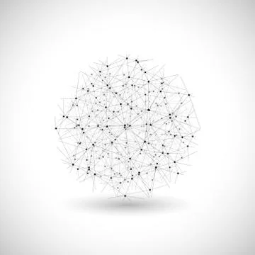 Molecule structure, gray background for communication, vector illustration 스톡 일러스트
