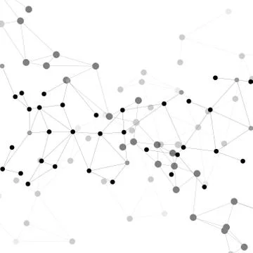 Molecule structure, gray background for communication, vector illustration Illustrazione stock