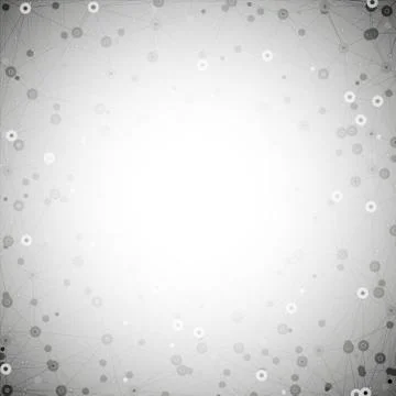 Molecule structure, gray background for communication, vector illustration Stock Illustration
