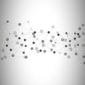 Molecule structure, gray background for communication, vector illustration イラスト素材