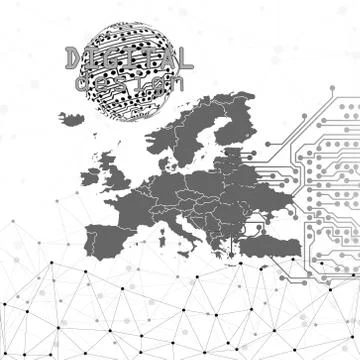 Molecule structure, gray background for communication, vector illustration イラスト素材