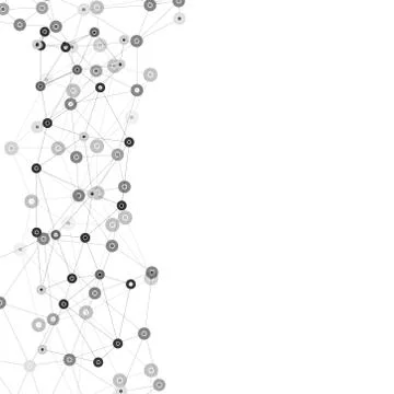 Molecule structure, gray background for communication, vector illustration Stock Illustration