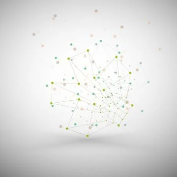 Molecule structure, gray background for communication, vector illustration Illustrazione stock