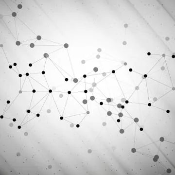 Molecule structure, gray background for communication, vector illustration Stock Illustration