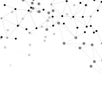 Molecule structure, gray background for communication, vector illustration Stock Illustration