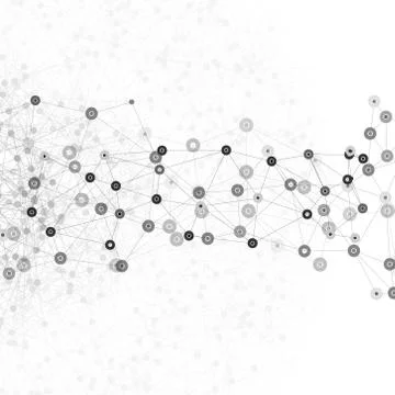 Molecule structure, gray background for communication, vector illustration Stock Illustration