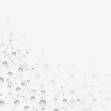 Molecule structure, gray vector illustration background イラスト素材
