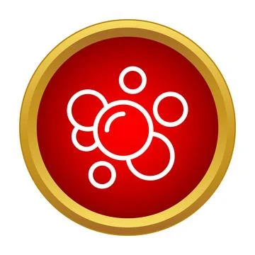 Molecule structure icon representing biology and science Stock Illustration