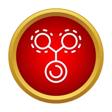 Molecule structure icon representing chemical atom bonds Stock Illustration