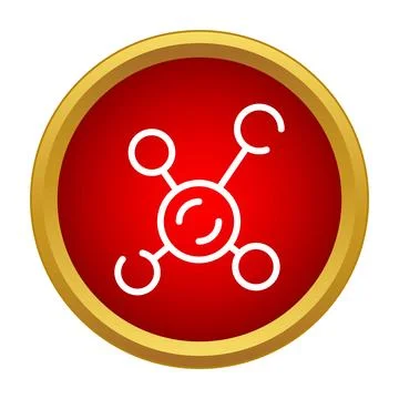 Molecule structure icon representing chemical connection and science Stock Illustration