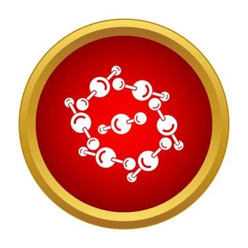 Molecule structure icon representing chemistry and science Stock Illustration