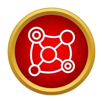 Molecule structure icon representing network and connection concept Stock Illustration