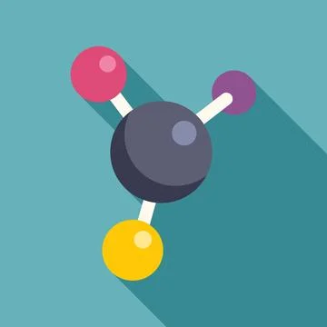 Molecule structure icon representing science biology chemistry Stock Illustration