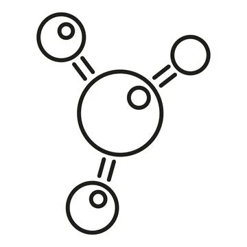 Molecule structure icon representing science and chemistry Stock Illustration