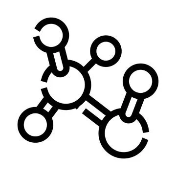 Molecule structure icon representing science and chemistry Illustrazione stock