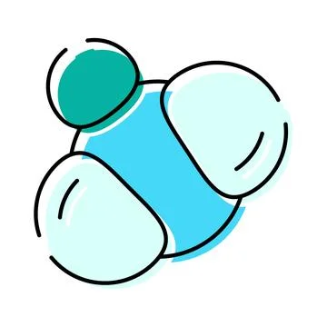 Molecule structure icon representing science biotechnology chemistry concept Stock Illustration