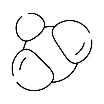 Molecule structure icon representing science biology chemistry Stock Illustration