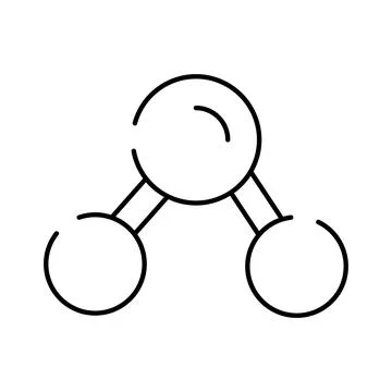 Molecule structure icon representing science study and research 스톡 일러스트