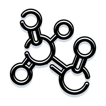 Molecule structure icon representing science innovation and research Illustrazione stock
