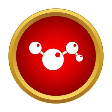 Molecule structure icon representing science chemistry research Stock Illustration