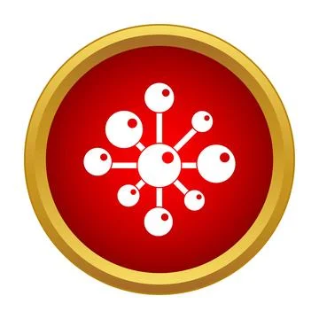 Molecule structure icon representing science biology research イラスト素材