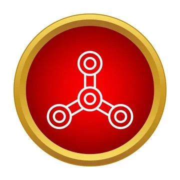 Molecule structure icon representing science chemistry research lab Stock Illustration