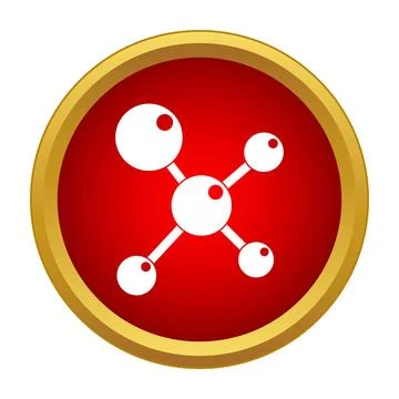 Molecule structure icon representing science and research Stock Illustration