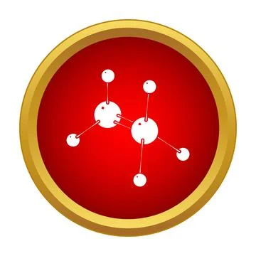 Molecule structure icon representing science and research Stock Illustration