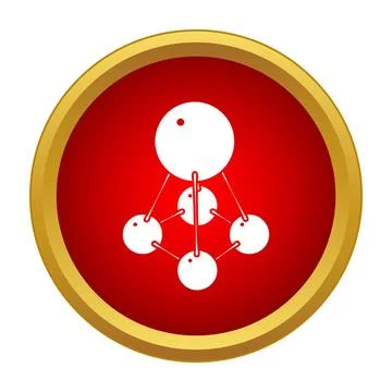 Molecule structure icon representing science and chemistry Stock Illustration