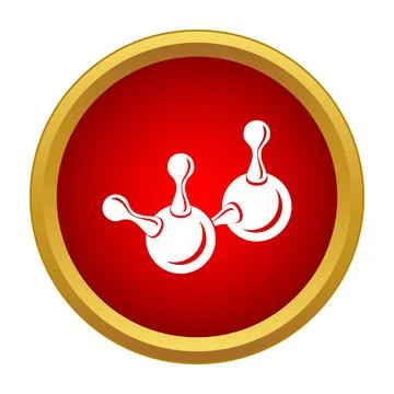 Molecule structure icon representing science and research Stock Illustration