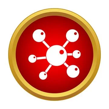 Molecule structure icon representing science and research Stock Illustration