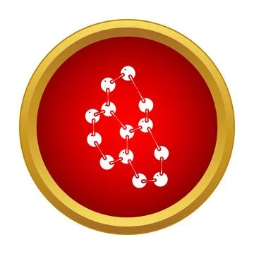 Molecule structure icon representing science study 스톡 일러스트