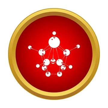 Molecule structure icon representing science study technology Stock Illustration