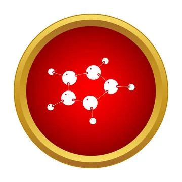 Molecule structure icon representing science and chemistry Stock Illustration