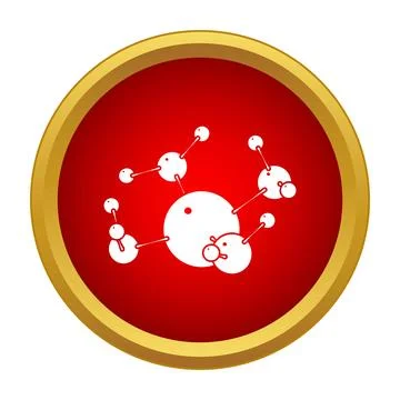 Molecule structure icon representing science and chemistry Illustrazione stock