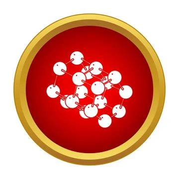 Molecule structure icon representing science and chemistry Stock Illustration