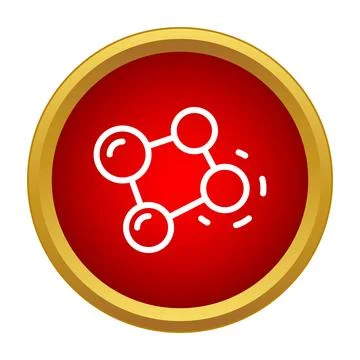 Molecule structure icon representing science and connection Illustrazione stock