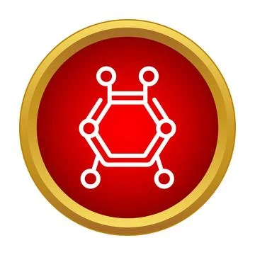 Molecule structure icon representing science education and research Stock Illustration