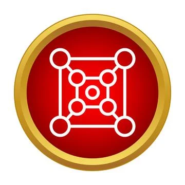 Molecule structure icon representing science and technology Stock Illustration