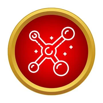 Molecule structure icon representing science education and research Stock Illustration