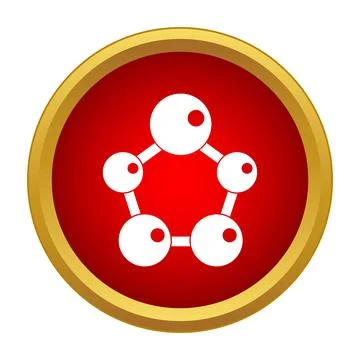 Molecule structure icon representing science and chemistry Stock Illustration