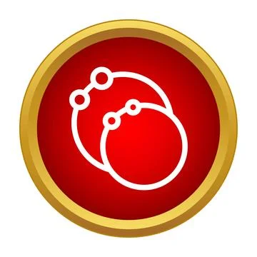 Molecule structure icon representing science and research Stock Illustration