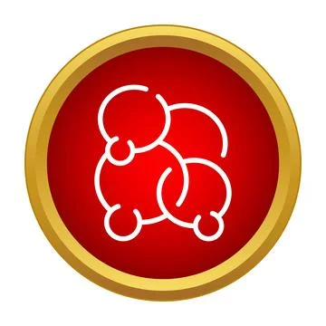 Molecule structure icon representing science and research Stock Illustration