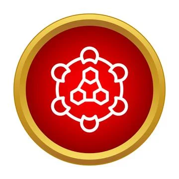 Molecule structure icon representing science, chemistry and research Stock Illustration