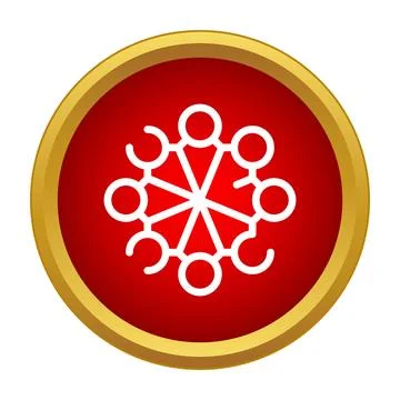 Molecule structure icon representing science, biology, and chemistry Stock Illustration